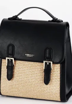 Rucsac negru cu model impletit DHJ727-3 18 imagine