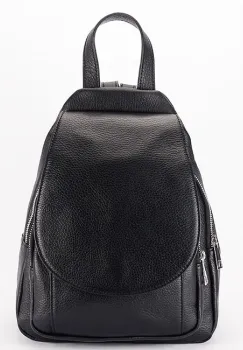 Rucsac negru din piele naturala 8906 122 imagine