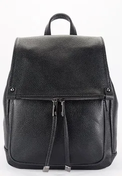 Rucsac negru din piele naturala 8914 M6 imagine