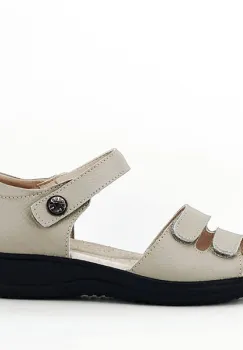 Sandale gri din piele naturala Agata 127 imagine