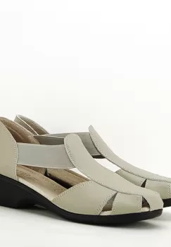 Sandale gri din piele naturala Calypso 127 imagine