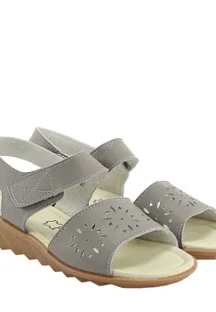 Sandale gri din piele naturala Catis M5 imagine