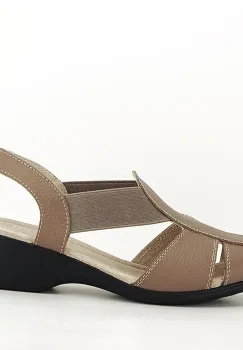 Sandale maro deschis din piele naturala Codruta 127 imagine