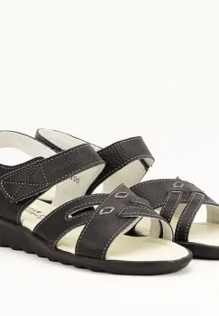 Sandale piele naturala Alexandra negre M5 imagine