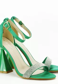 Sandale verzi elegante cu toc conic BD117 129 imagine