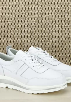 Sneakers alb din piele naturala 5089 M2 imagine