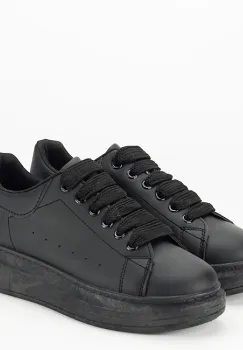 Sneakers negrii cu talpa groasa M-8826 M2 imagine