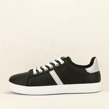 Sneakers negru cu sclipici Betina imagine