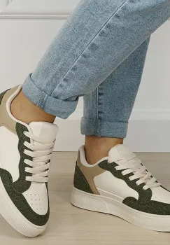 Sneakersi dama crem verde kaki DCX9691 M2 imagine