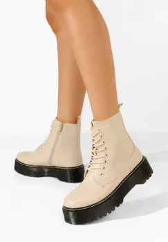 Bocanci dama Martensa bej imagine