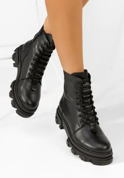 Bocanci dama piele Kimberlie negri imagine