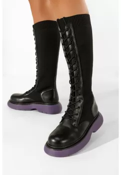 Bocanci inalti dama negri Novara V2 imagine