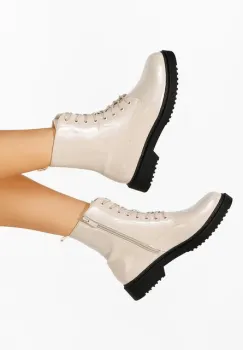 Bocanci lacuiti dama Sharonda bej imagine