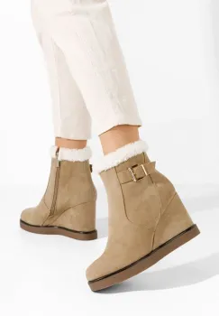 Botine cu platforma Biannca V2 kaki imagine