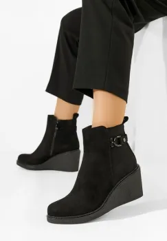 Botine cu platforma Darionna negre imagine