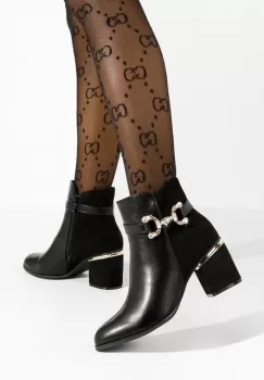 Botine cu toc gros Safa negre imagine