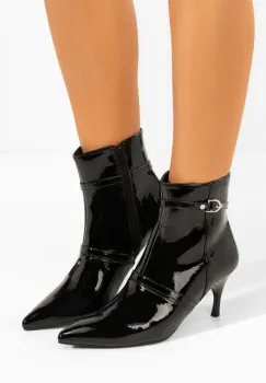 Botine cu toc subtire Aninia V2 negre imagine