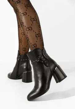 Botine cu toc Viktoria negre imagine