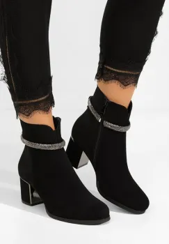 Botine elegante Aliena negre imagine