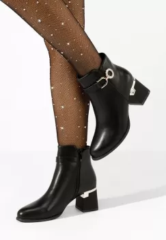Botine elegante Margie negre imagine