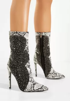 Botine elegante negre Flashy imagine