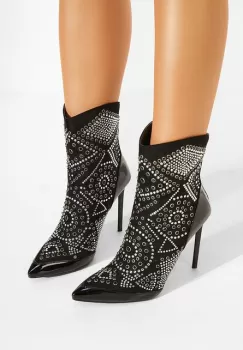 Botine elegante negre Massa imagine