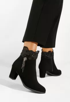 Botine elegante negre Natira imagine