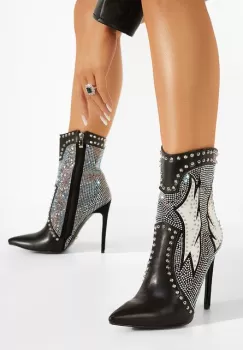 Botine elegante negre Ternisa imagine