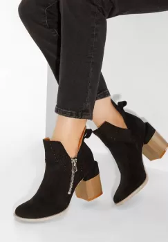 Botine perforate Esperanza negre imagine