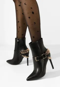 Botine stiletto Verena negre imagine