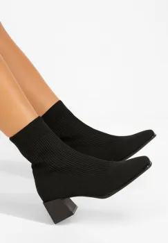 Botine tip soseta Renatia negre imagine