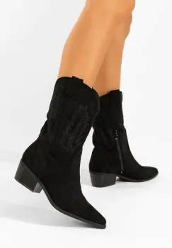 Cizme cowboy dama Brevaya negre imagine