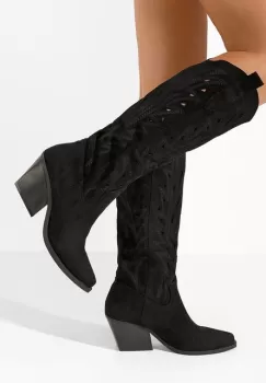 Cizme cowboy dama Indaia V4 negre imagine