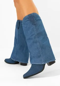 Cizme cowboy dama Josefima denim imagine