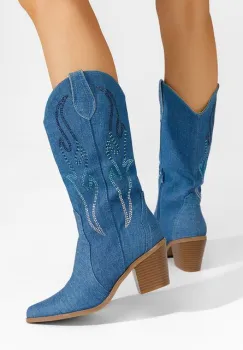 Cizme cowboy dama Melynda denim imagine