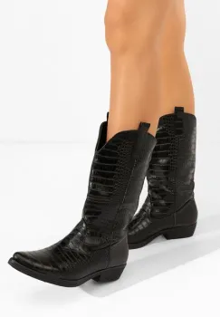 Cizme cowboy dama Renora negre imagine