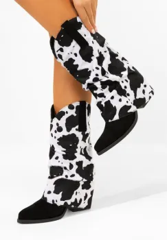 Cizme cowboy dama Stolia animal print imagine