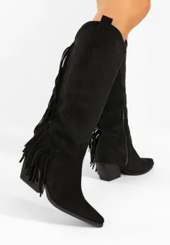 Cizme cowboy dama Verlia negre imagine