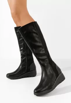 Cizme cu platforma Daneria maro imagine