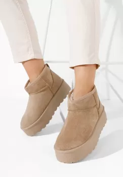 Cizme cu platforma Savieda kaki imagine