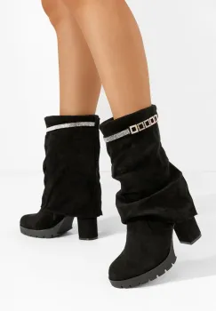 Cizme cu toc gros Verdell negre imagine