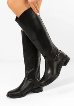 Cizme cu toc mic Scotie negre imagine