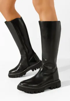 Cizme dama piele Taleda V2 negre imagine