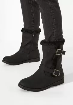 Cizme imblanite dama negre Imola imagine