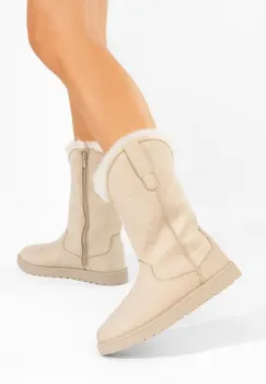 Cizme imblanite dama Prisina bej imagine