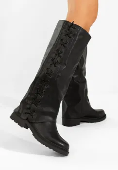 Cizme lungi dama Nadina negre imagine