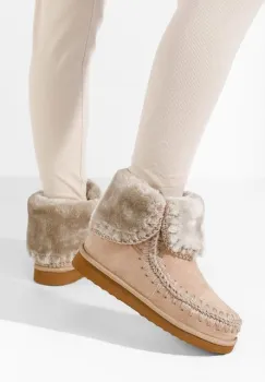 Cizme mocc Maisara bej imagine