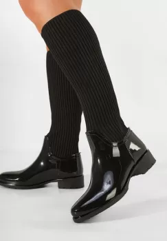 Cizme tip soseta negre Filebra imagine