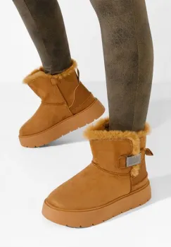 Cizme tip ugg Natosha camel imagine