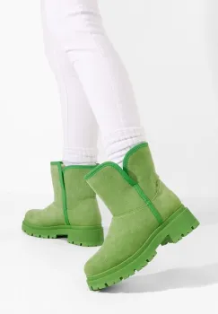 Cizme tip ugg Octavia verzi imagine